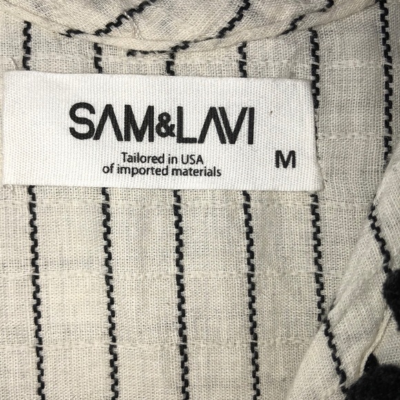 Sam & Lavi size medium cream & black striped dress - Picture 7 of 8